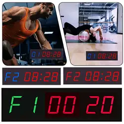 Sports Digital Timer With Remote 6 Digit LED Wall Digital Timer Stopwatch Clock For Fitness Sports
