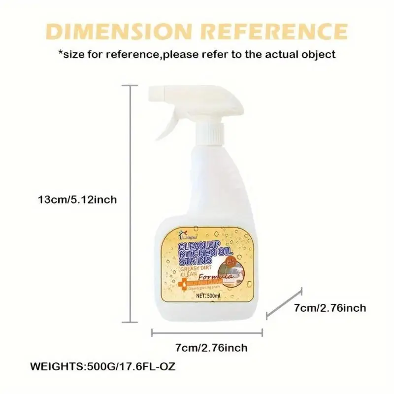 Kitchen Heavy Duty Cleaner, Antibacterial Multi-purpose Cleaning Spray, Suitable Kitchen, Countertops, Kitchen accessories