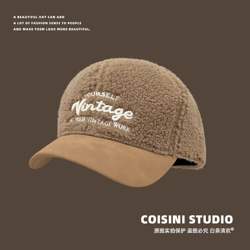 الكورية الرجعية إلكتروني التطريز الربط أفخم قبعات البيسبول النساء الخريف والشتاء الشارع الاتجاه تنوعا الدافئة الرجال القبعات