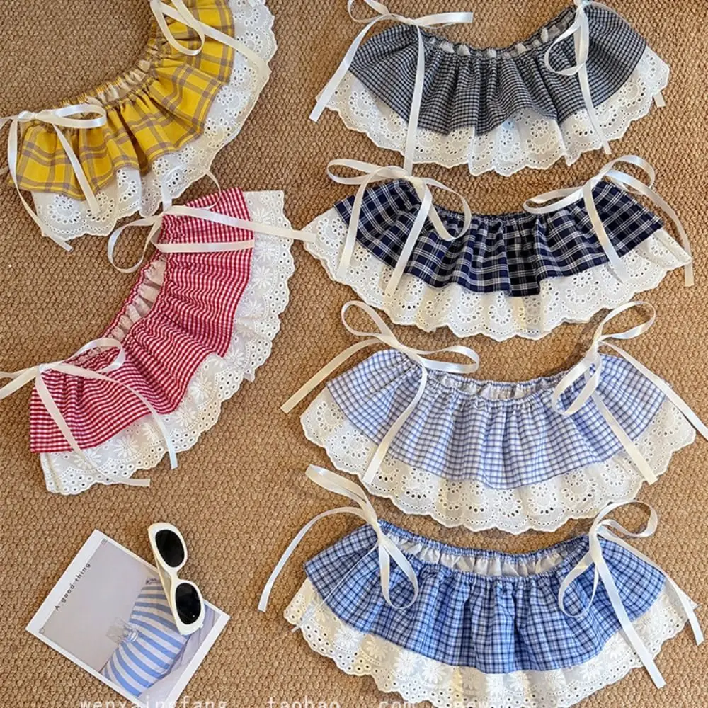 fashion-balletcore-plaid-fart-curtain-white-lace-up-ruffle-short-skirts-flower-embroidery-butt-curtain-streetwear