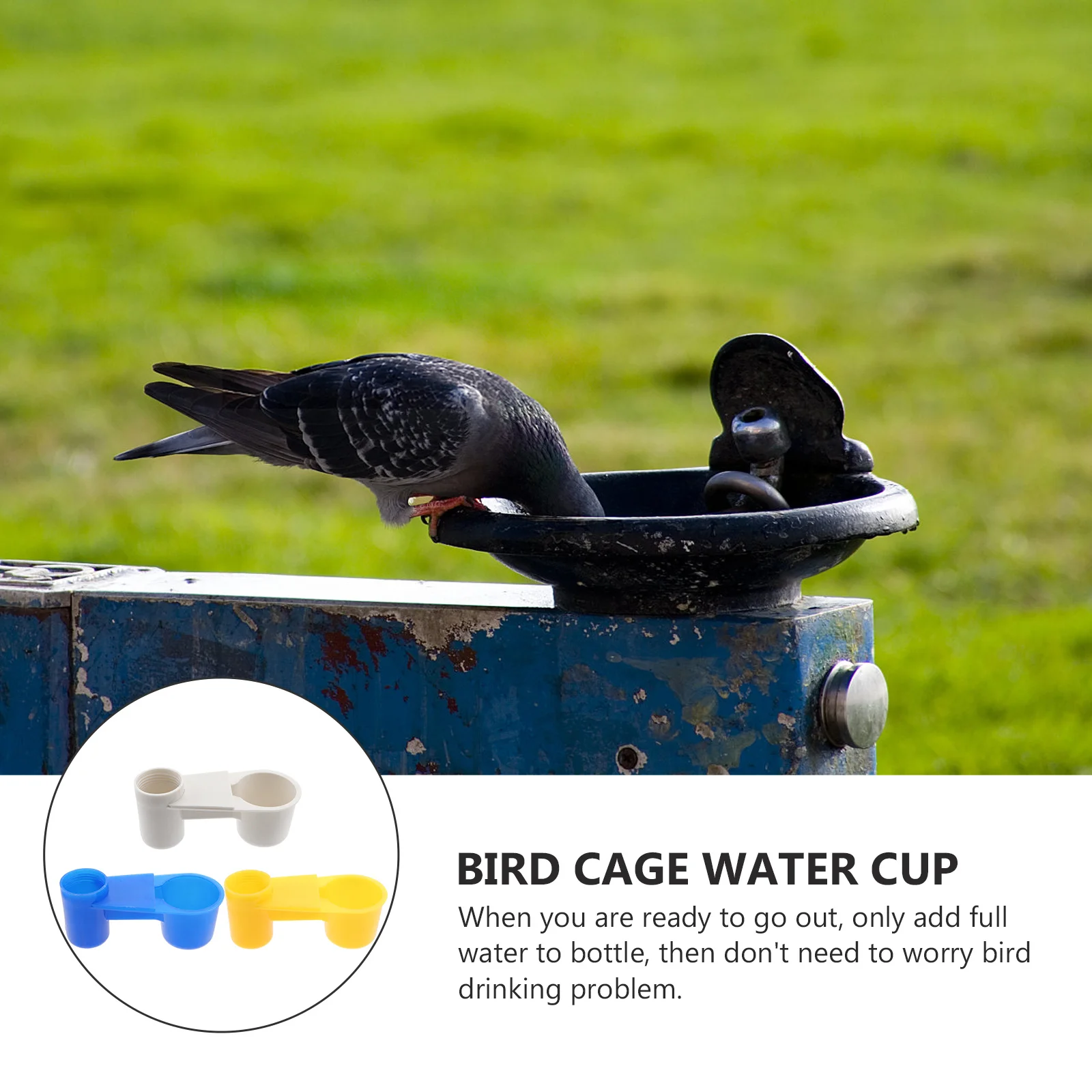 

15Pcs Pigeon Water Dispenser High Quality Durable Birds Waterer Automatic Flow Feeding Cup for Small Birds Parrot Cage