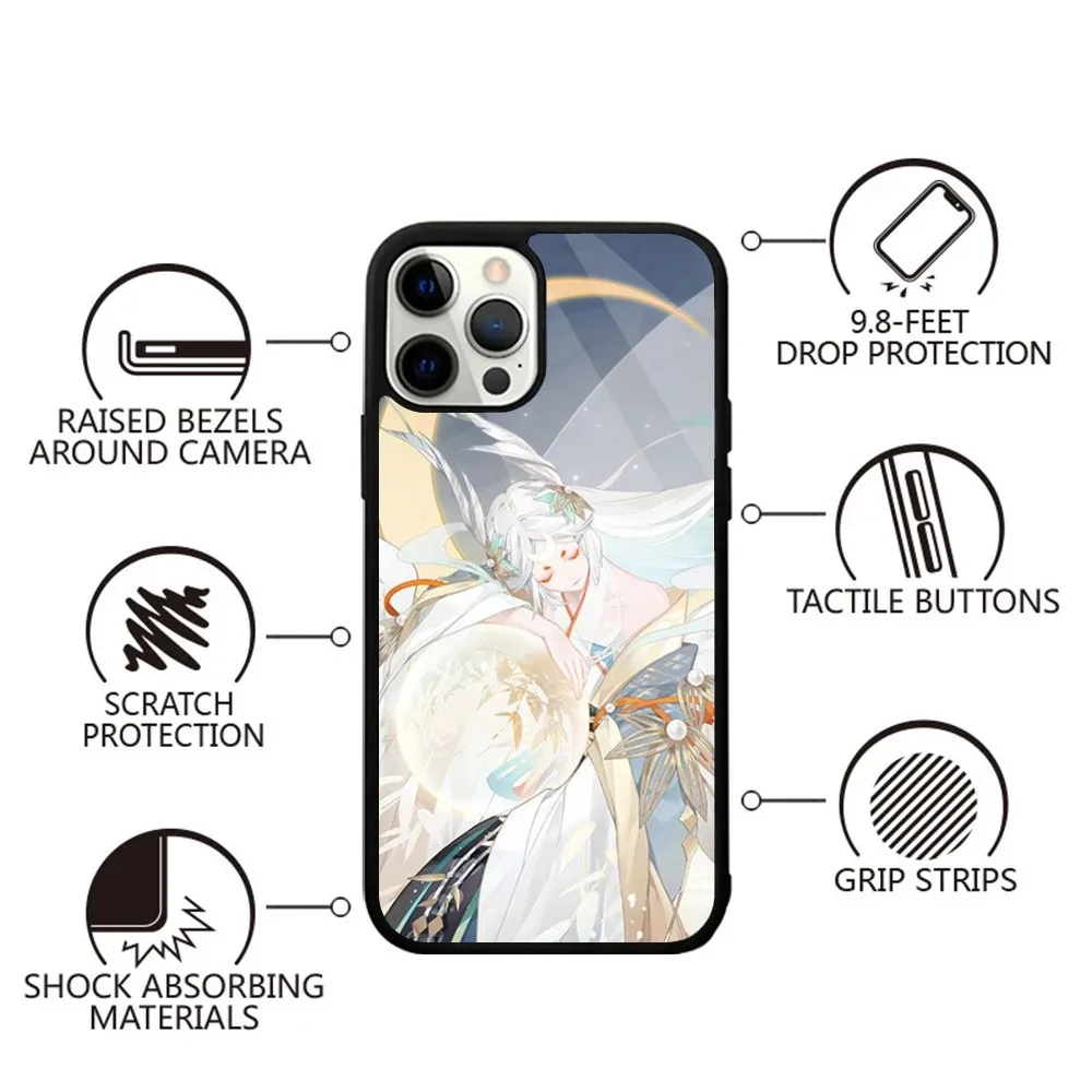 Game Onmyoji Phone Case Strong Magnetic For IPhone 15,14,13,Pro,Max,Plus,11,12,Mini For Magsafe Wireless Charging