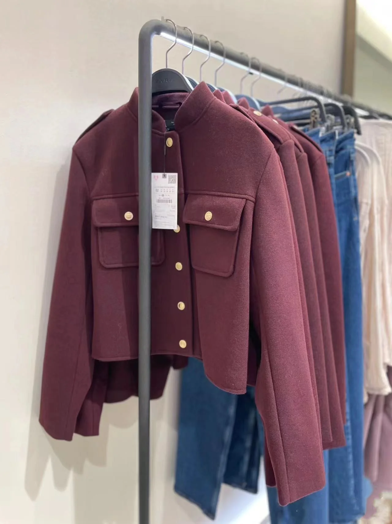 

Spring Autumn New Soft Material Long Sve ort Jaet Women's Commute Sle Outerwear Casual Loose Fit Button Closure