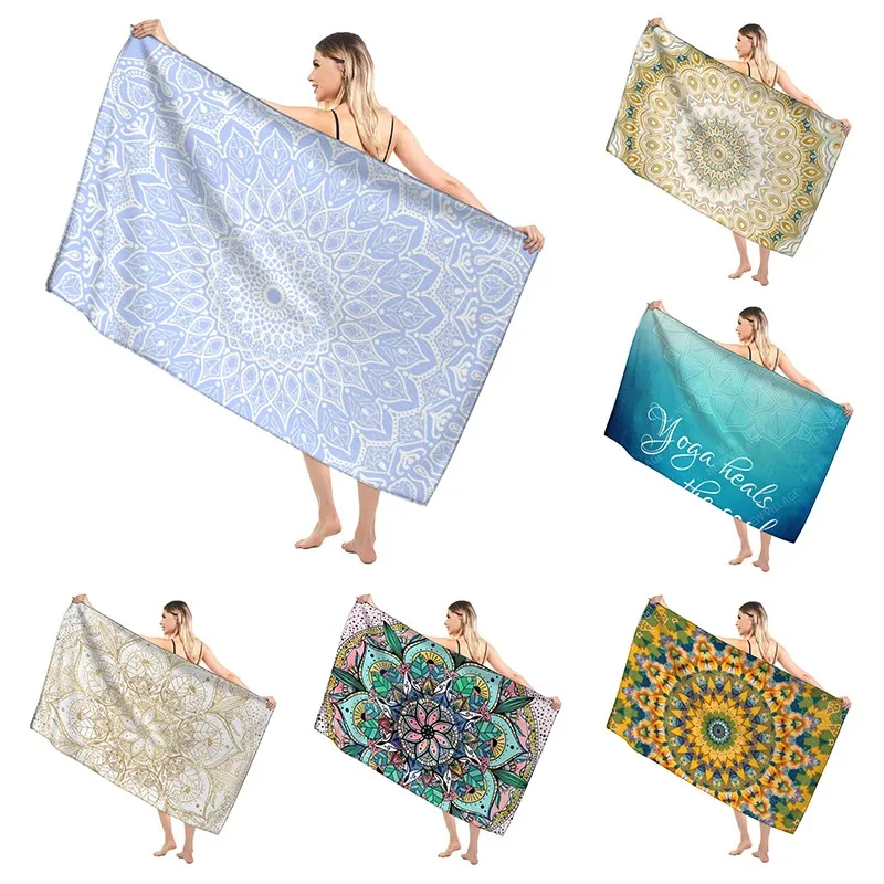 Mandala Bathroom Bath towels for adults sauna Vintage beach towel Gym towel set Large hotel woman shower quick drying microfiber