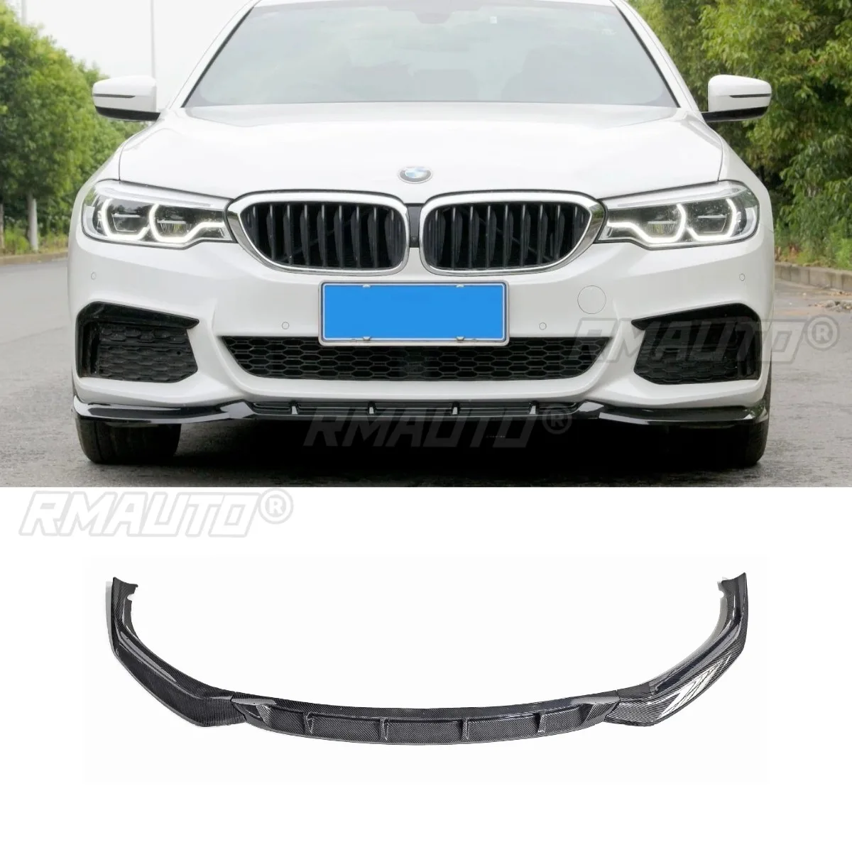 

Car Front Bumper Lip Diffuser Spoiler Glossy Black Modification Part for BMW 5 Series G30 G38 FD 18-21 Protector Car Accessories