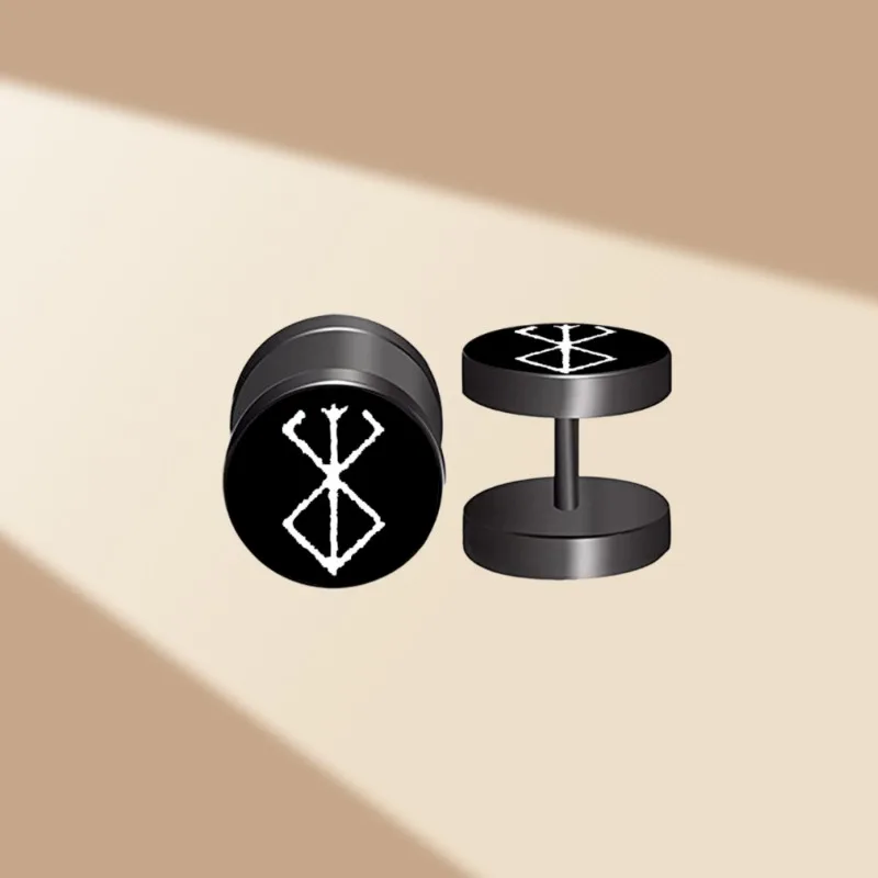 Berserk Guts Rvs Haltervormige Oorbellen Anime Mannen Prachtige Hanger Oorbellen Eenvoudige Mode Accessoires Meisje Gift