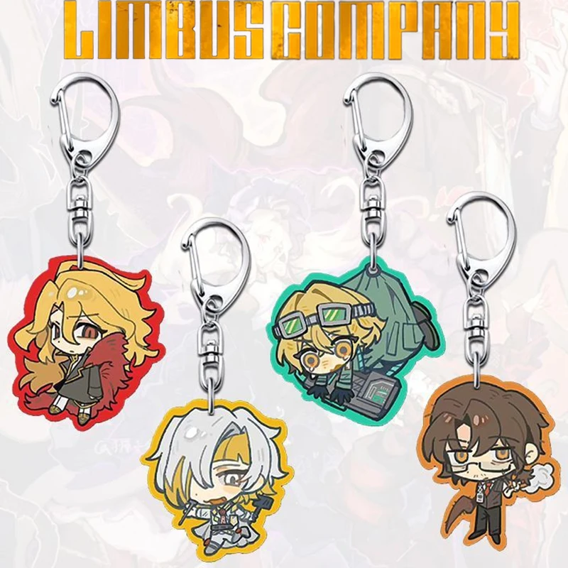 Game Limbus Company Gregor Faust Don quixote Sinclair Cosplay Keychain Kawaii Acrylic Keyring Key Chain Bag Ornament Decoration