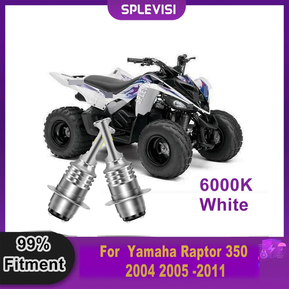 

H6 LED Headlight Headlamp Conversion Light - Easy Installation For Yamaha Raptor 350 2004 2005 2006 2007 2008 2009 2010 2011