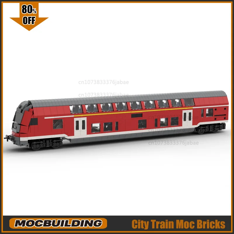 City Train Moc Building Blocks Regionalexpress Steuer Wagen DABpbzfa 767 Double-deck Bus Model Bricks Small Particles Toys Sets