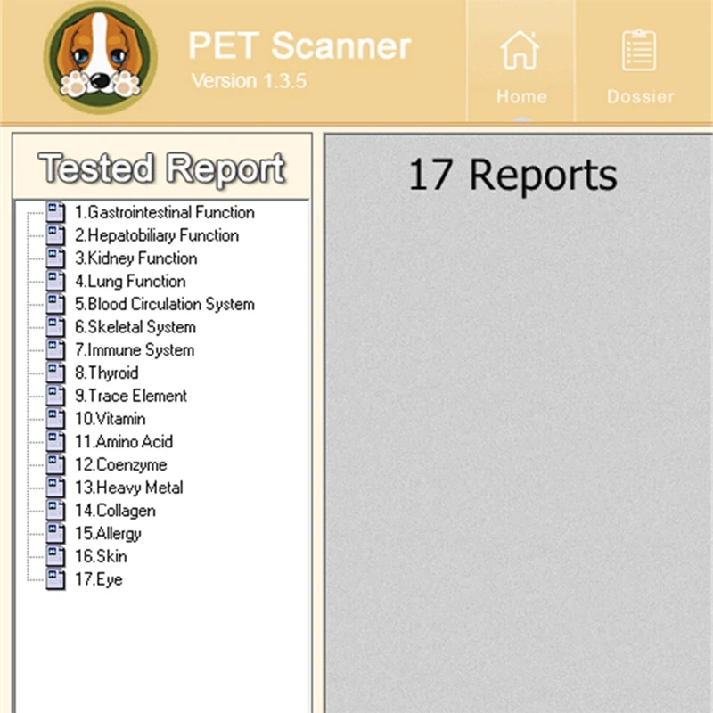 Pet Scanner Quantum Scanner For Detecting Dog And Cat Animal Quantum Resonance Magnetic Body Health Analyzer For Clinic