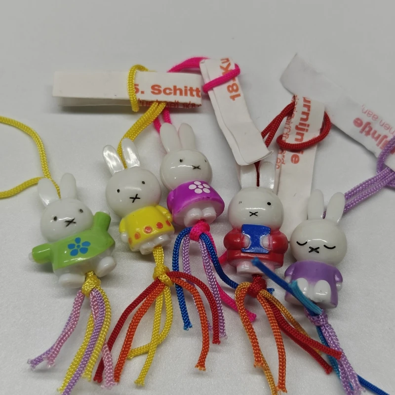 Cartoon Miffys Rabbit Action Figures Cute Rabbit Keychain Pendant Mobile Phone Bag Decoration Collectible Toys Children\'s Gifts