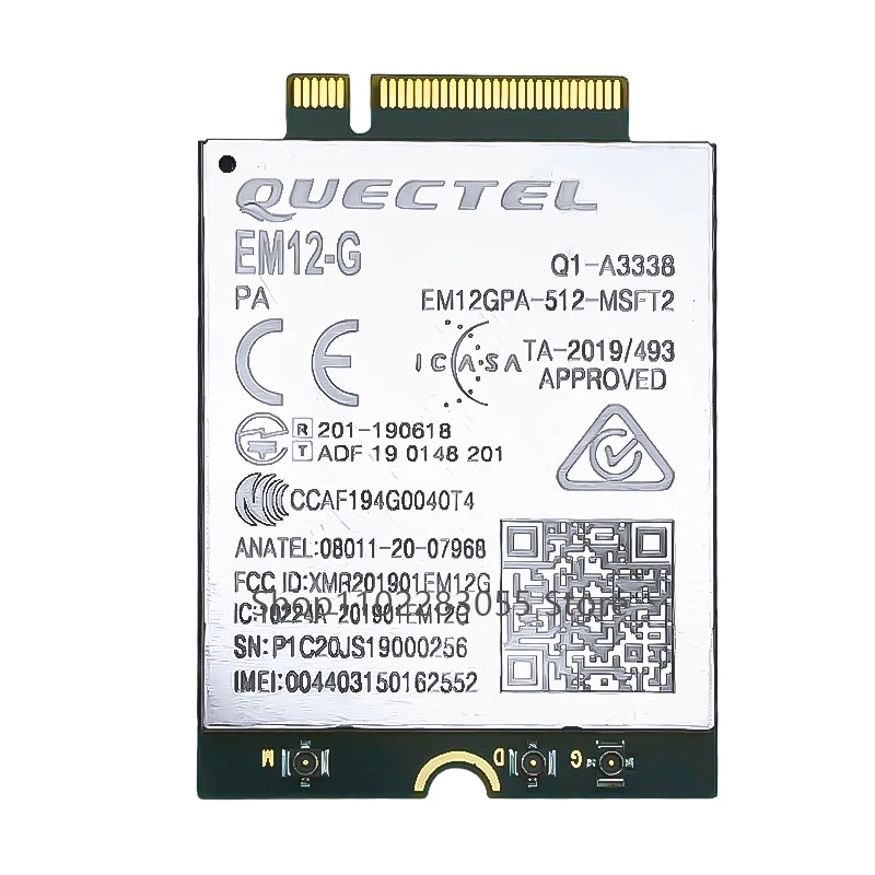 

Quectel LTE-A EM12-G LTE Cat12 M.2 Module DL 3xCarrier Aggregation 256QAM 600Mbps Downlink GNSS Receiver Available