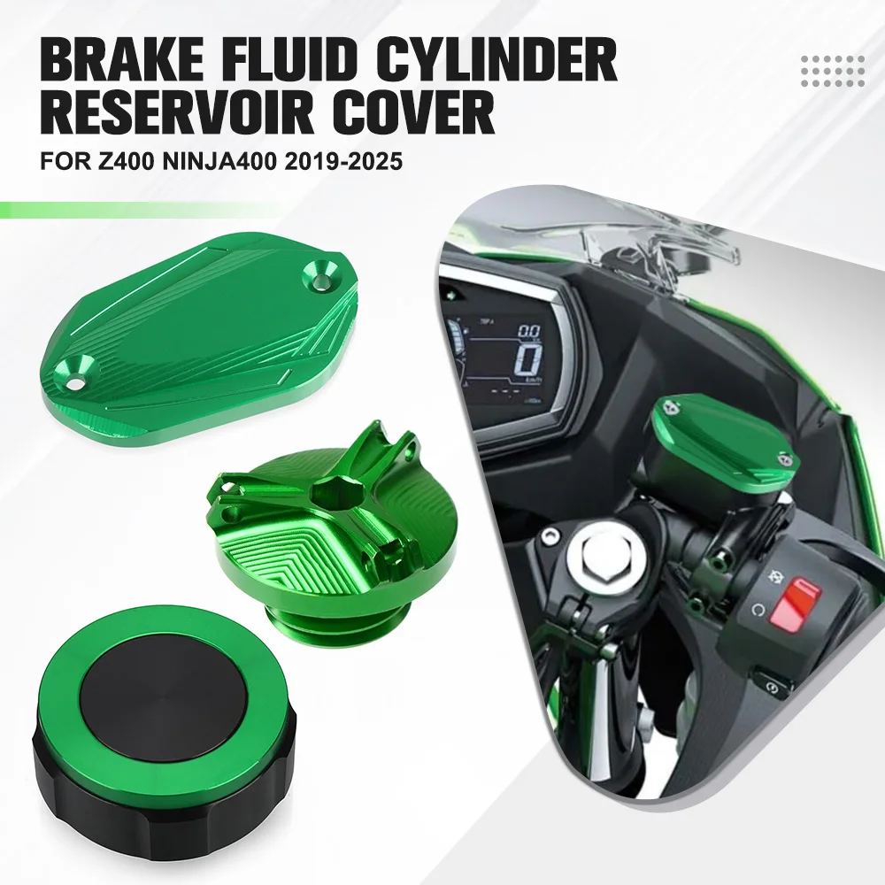 

Motorcycle Accessories Rear Brake Fluid Reservoir Guard Cover Protector For Kawasaki Ninja400 Z400 Ninja 400 2018-2025 2024 2023
