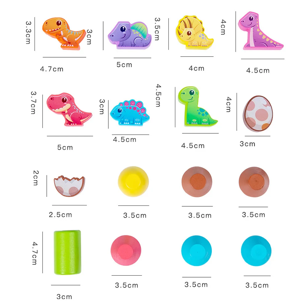 كتل بناء خشبية ثلاثية الأبعاد للأطفال ، كتل تكديس توازن الديناصورات ، ألعاب تعليمية للأطفال ، عطلة g ، 3 الأبعاد