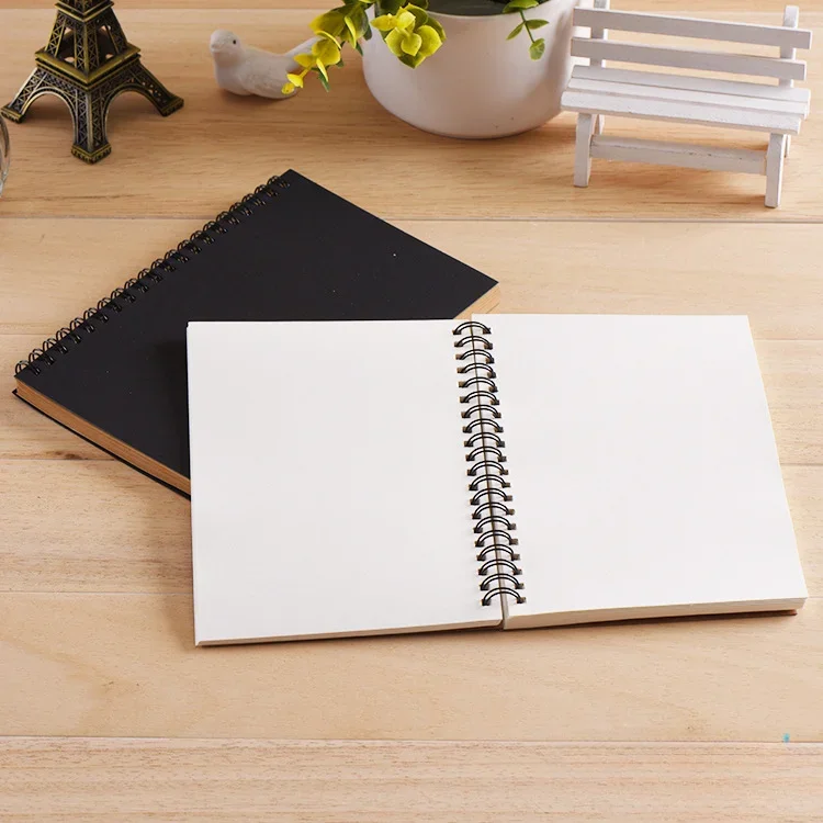 Sketchbook Diary For Drawing Painting Graffiti Soft Cover Black Paper Sketchbook Notepad Notebook Office School Supplies