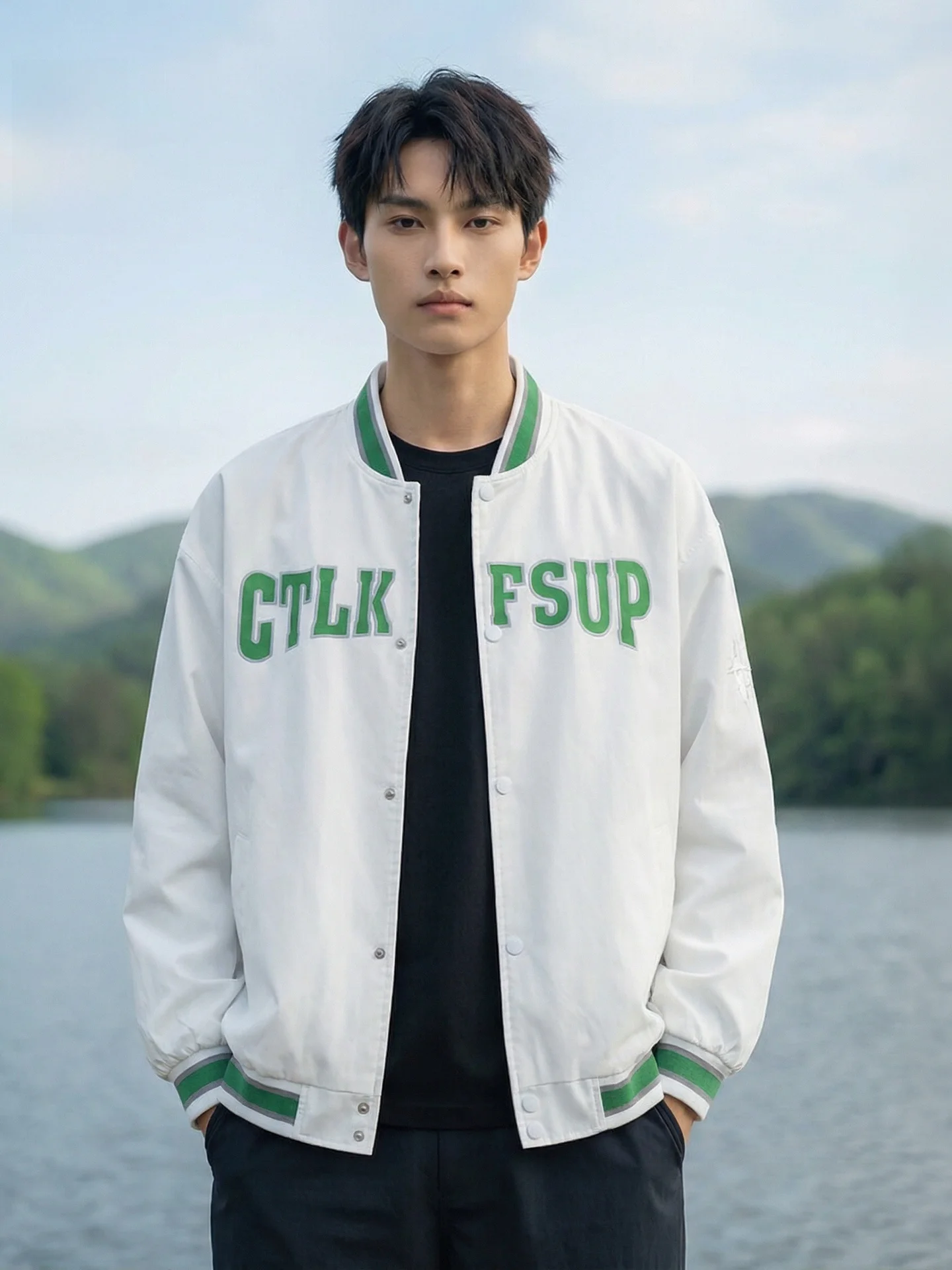 

Мужская бейсбольная куртка в американском стиле, весенне-осенняя, свободного кроя, повседневная, с принтом, молодежная, модная, брендовая, для студентов