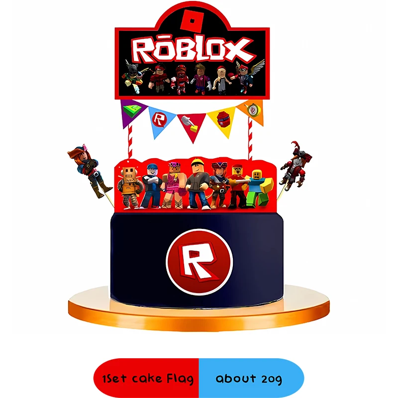 Roblox chlapci bázeň jednorázové nádobí  narozeniny večírek ubrousek voda láhev etiket náhrdelníky dort dekorace děťátko sprcha supplie