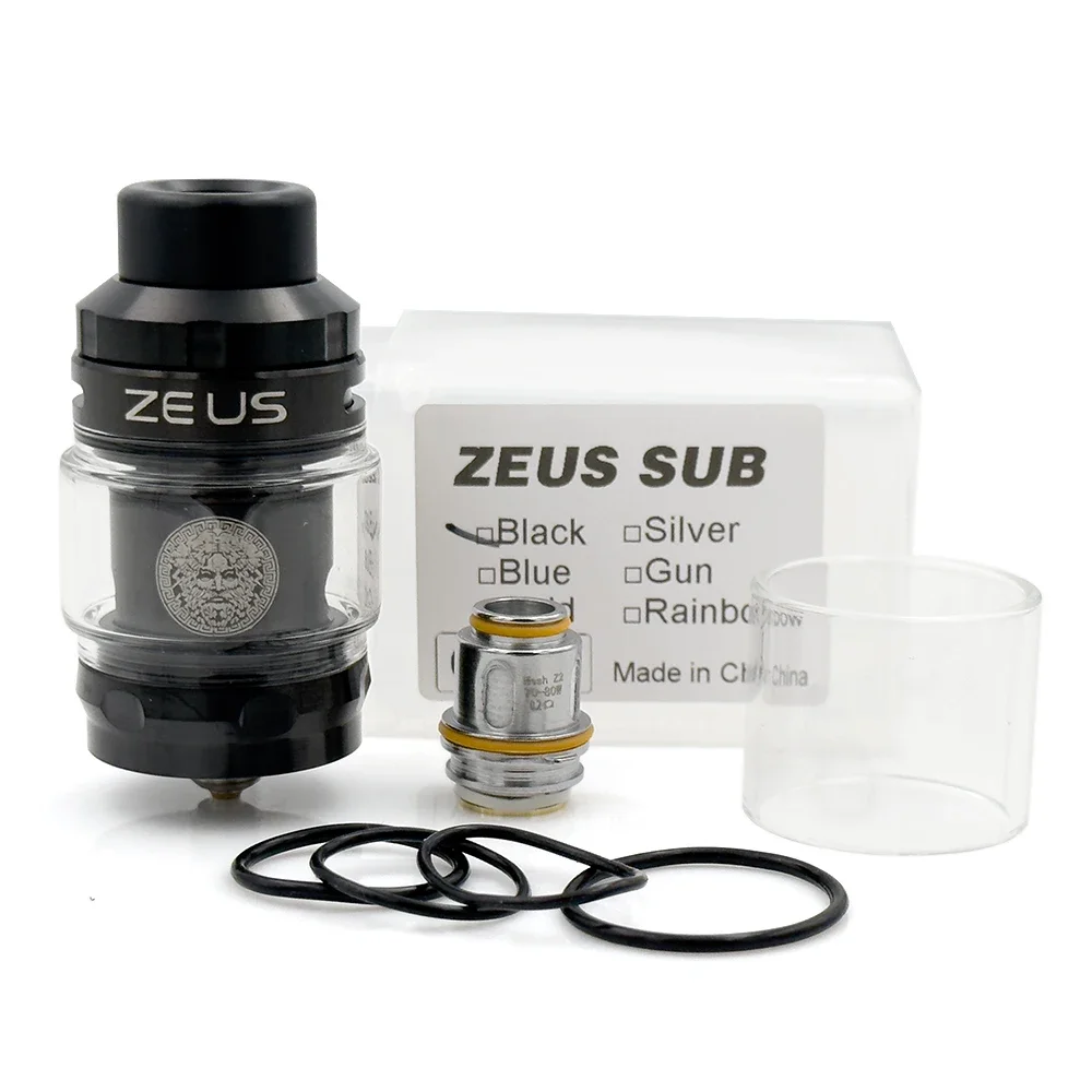 RunVape Zeus Sub Ohm Tank 5ml Vape Atomizer Mesh Z1 Coil 0.4ohm/0.2ohm ZEUS X SUBOHM Tank For Aegis Boost Mod