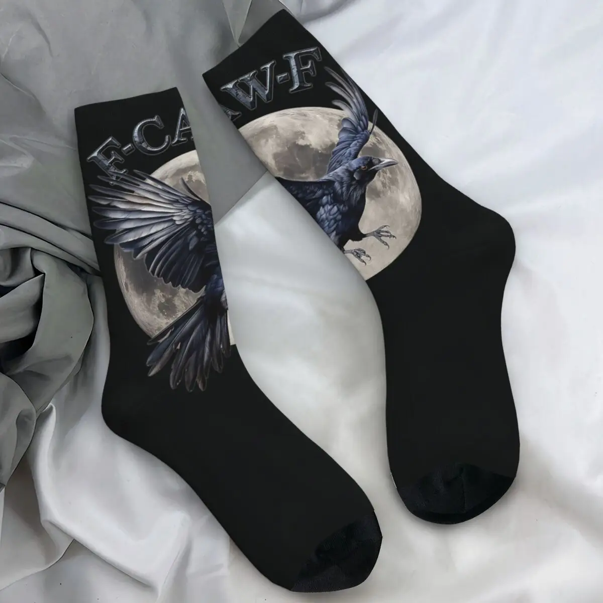 

F-CAW-F носки с вороной, модные чулки для женщин и мужчин, качественные носки для скалолазания, весенние противоскользящие носки с принтом