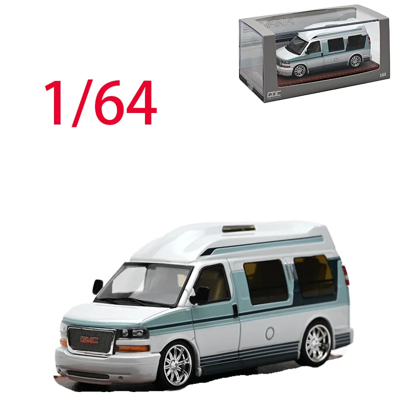 

GOC Diecast 1/64 Scale GMC Alloy Car Model GMC SAVANA Business Van RV MPV Play Vehicles Toys for Boys Original Box Collection