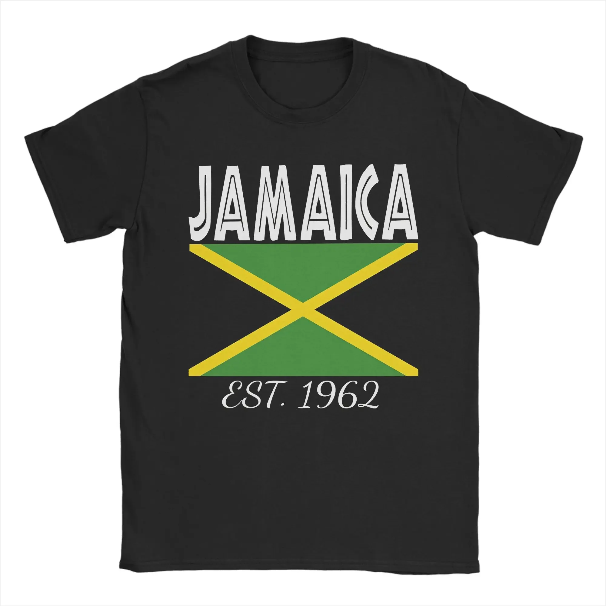 Jamaica EST. 1962 Independence Pride Flag of Jamaica T-Shirt Summer  Vintage T Shirts Cotton Tee Shirt For Men's Casual Top Tees