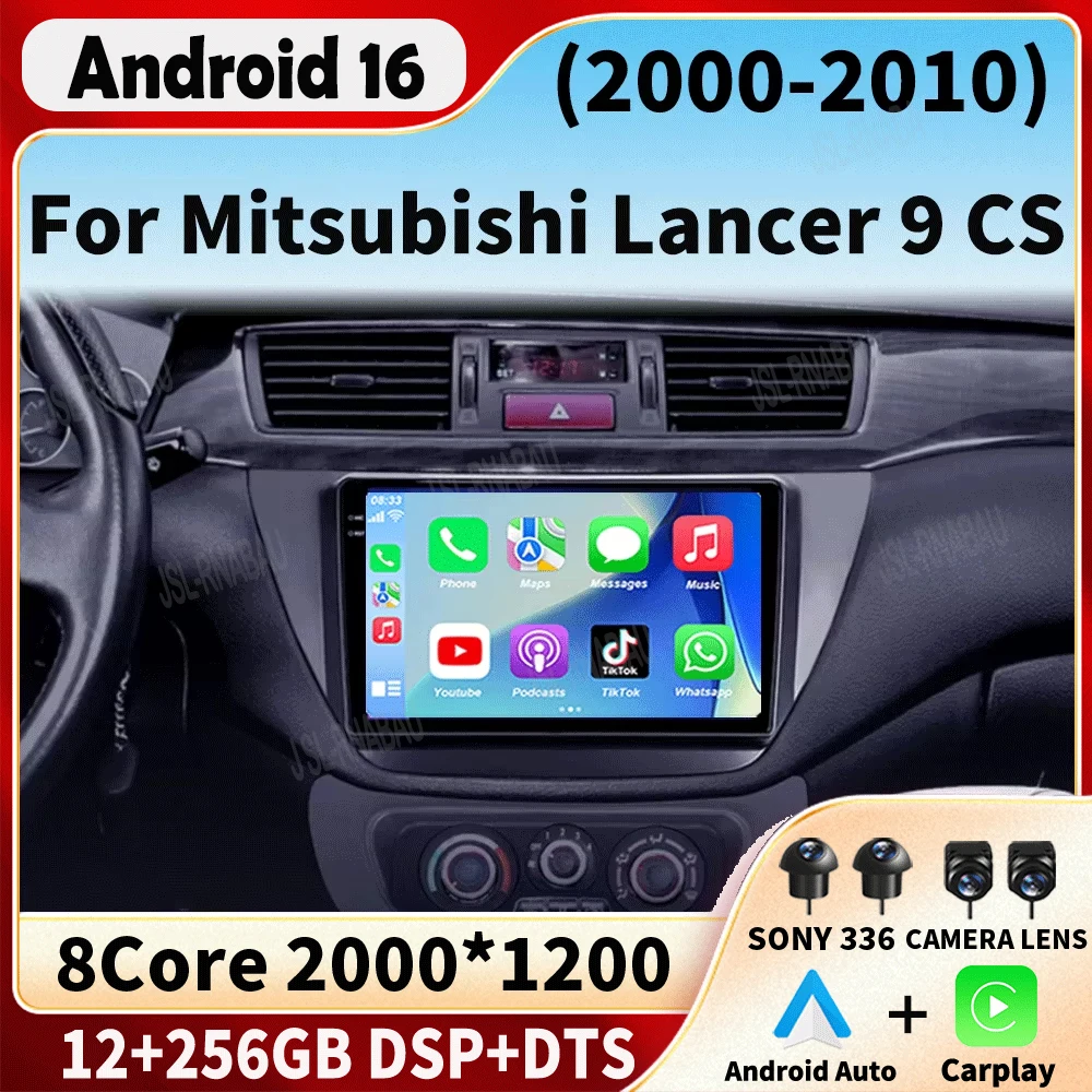 Android 16 Car radio For Mitsubishi Lancer 9 CS 2000 - 2010 Multimedia Video Player Stereo Navigation GPS No 2din 2 din dvd