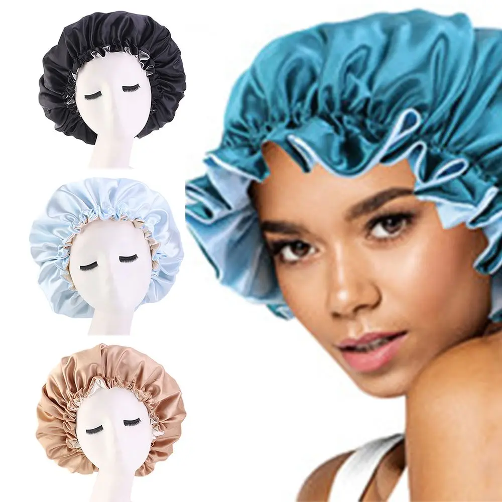 Hair Care Head Wrap Cover Women Satin Bonnet Night Sleep Hat Chemo Caps Soft hat