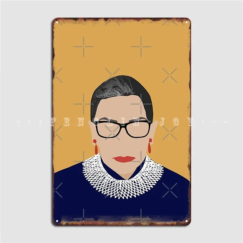 Ruth Bader Ginsburg Metal Plaque Poster Wall Cave Wall Retro Plaques Tin Sign Poster