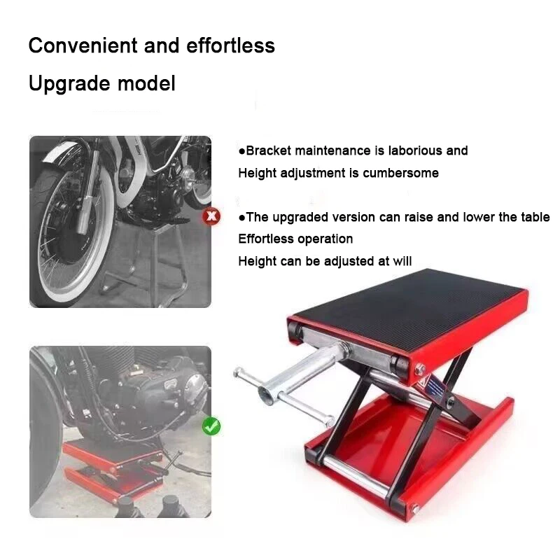 Imagem -06 - Motocicleta Scissor Lift Jack com Deck Largo Pino de Segurança para Bicicletas e Motos