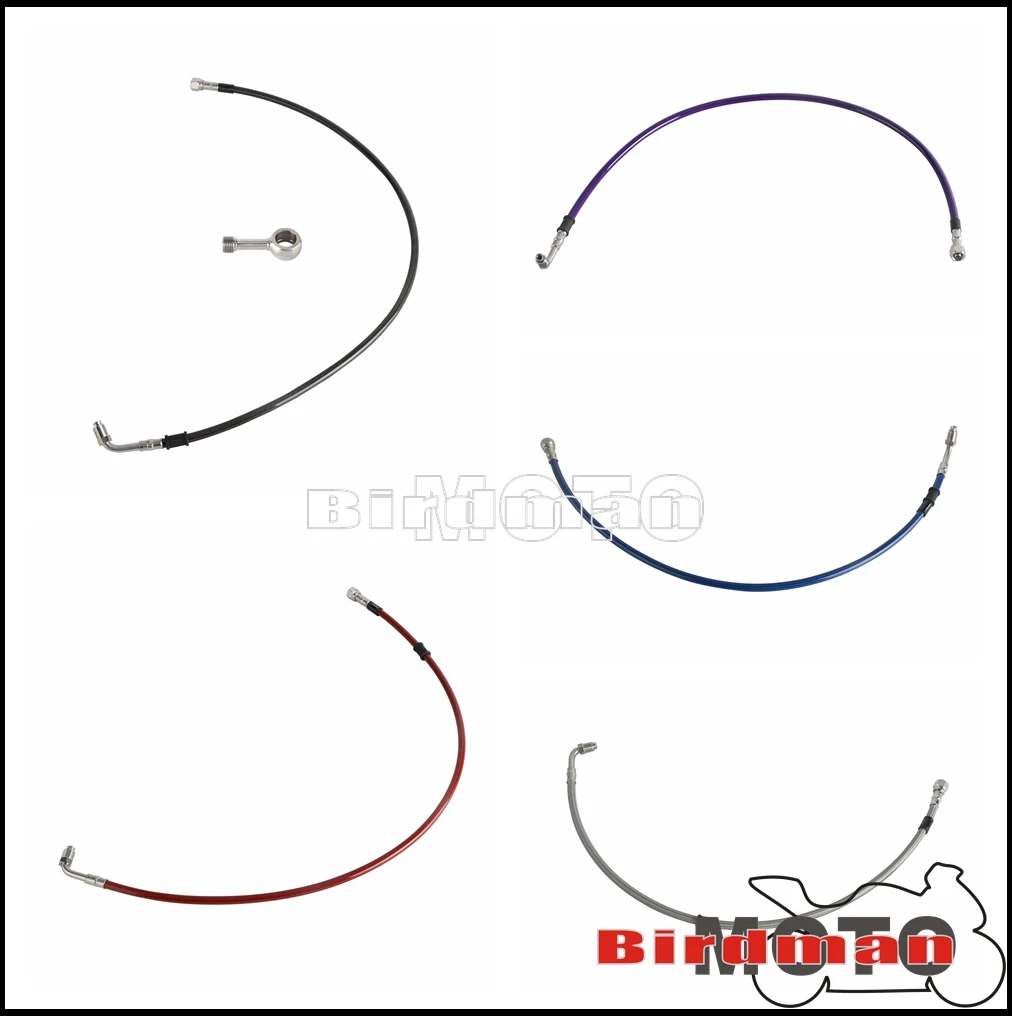 For Harley Softail M8 FXBR FLDE FLFB FXFB 2018-24 23.5/27.5/29.5 Inch Upper Front Brake Line Banjo Adapter Motorcycle Brake Pipe