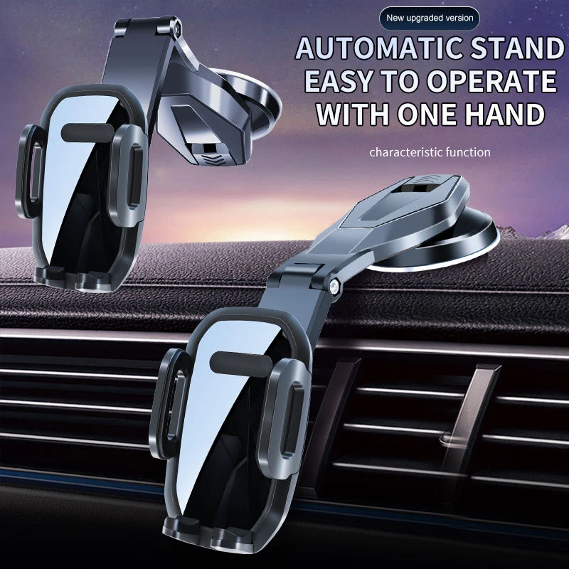 الثناء 2025 360 °   حامل هاتف محمول للسيارة من جنرال موتورز، كوب شفط زجاجي، حامل هاتف محمول للوحة القيادة التليسكوبية