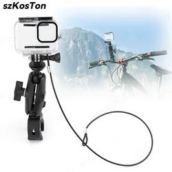 Per accessori GoPro 60CM cordino nero in acciaio inossidabile Tether per Go Pro 13 12 11 10 9 8 Insta360 X4 DJI OSMO Action 4 fotocamera