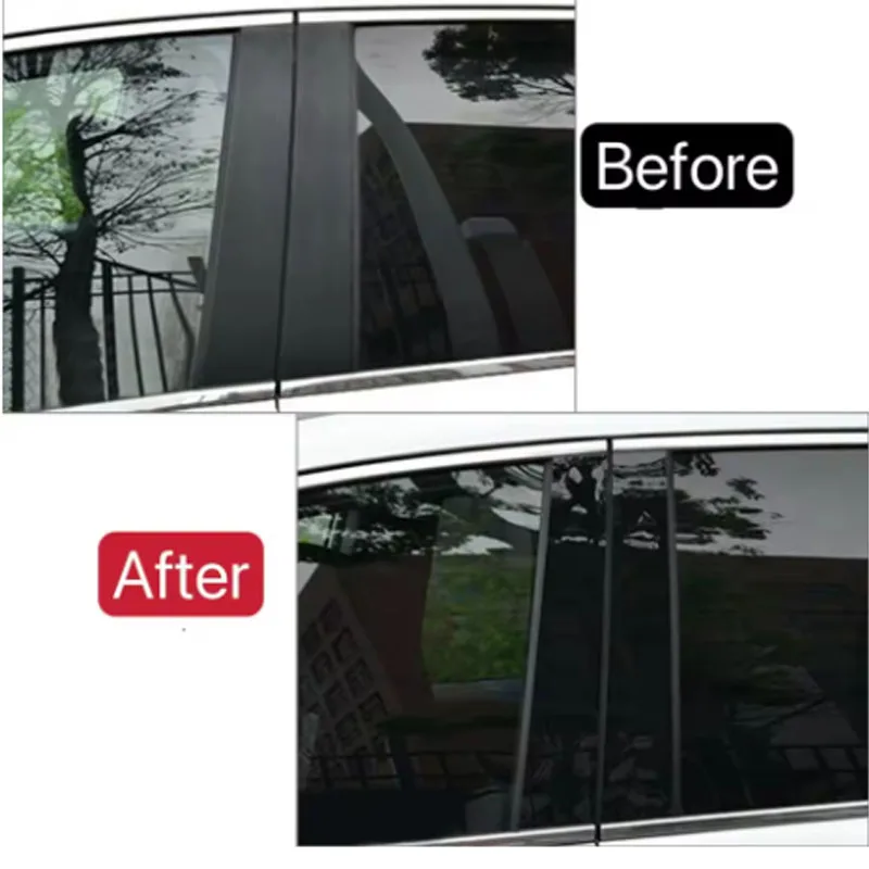 For Toyota FRONTLANDER  2020-2022 Glossy Black Window Door Column B C Pillar Post Cover Trim Auto Sticker Styling