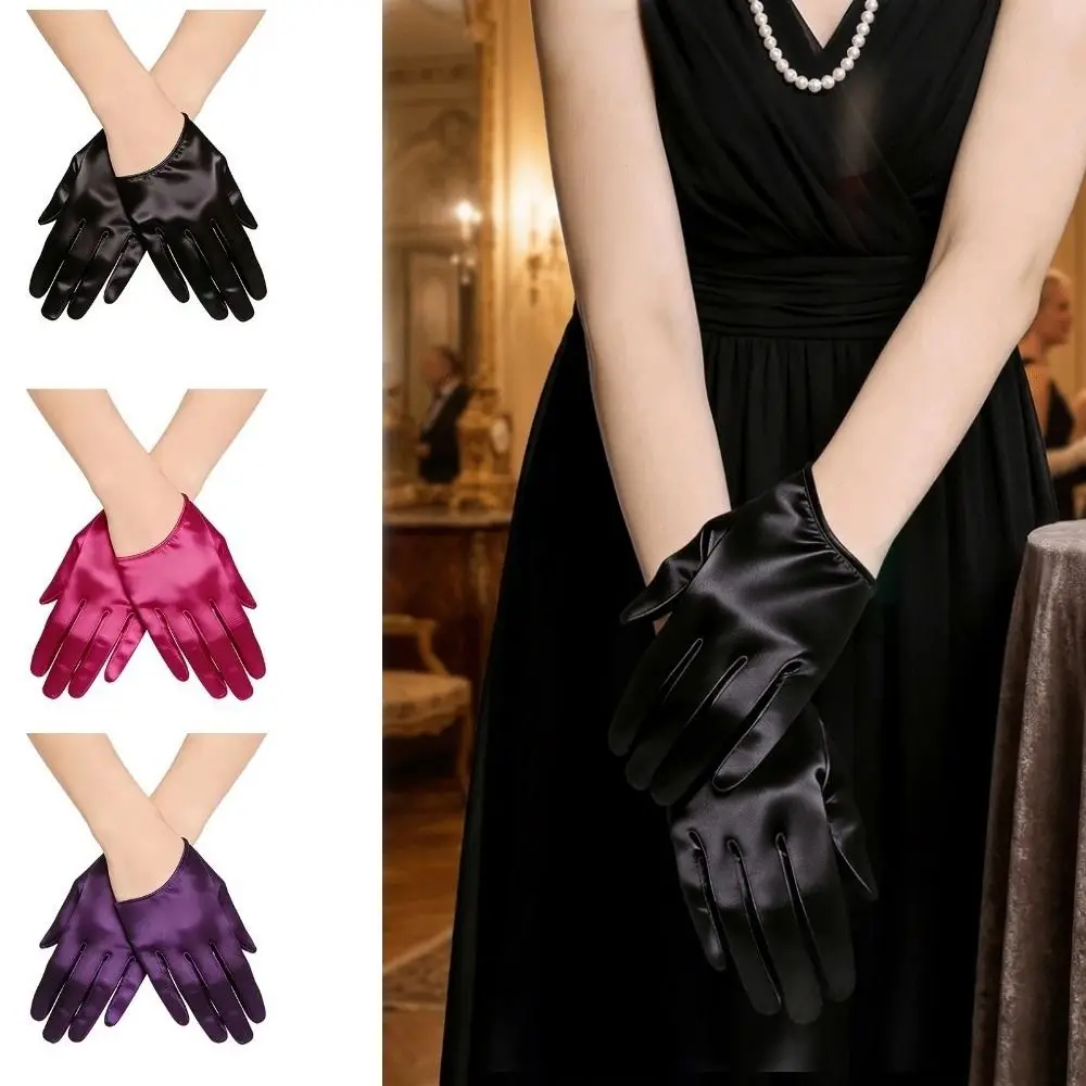Anti-Slip Halloween Half Palm Gloves Shock Absorption Palm Guard Dance Performance Gloves Short Style Breathable