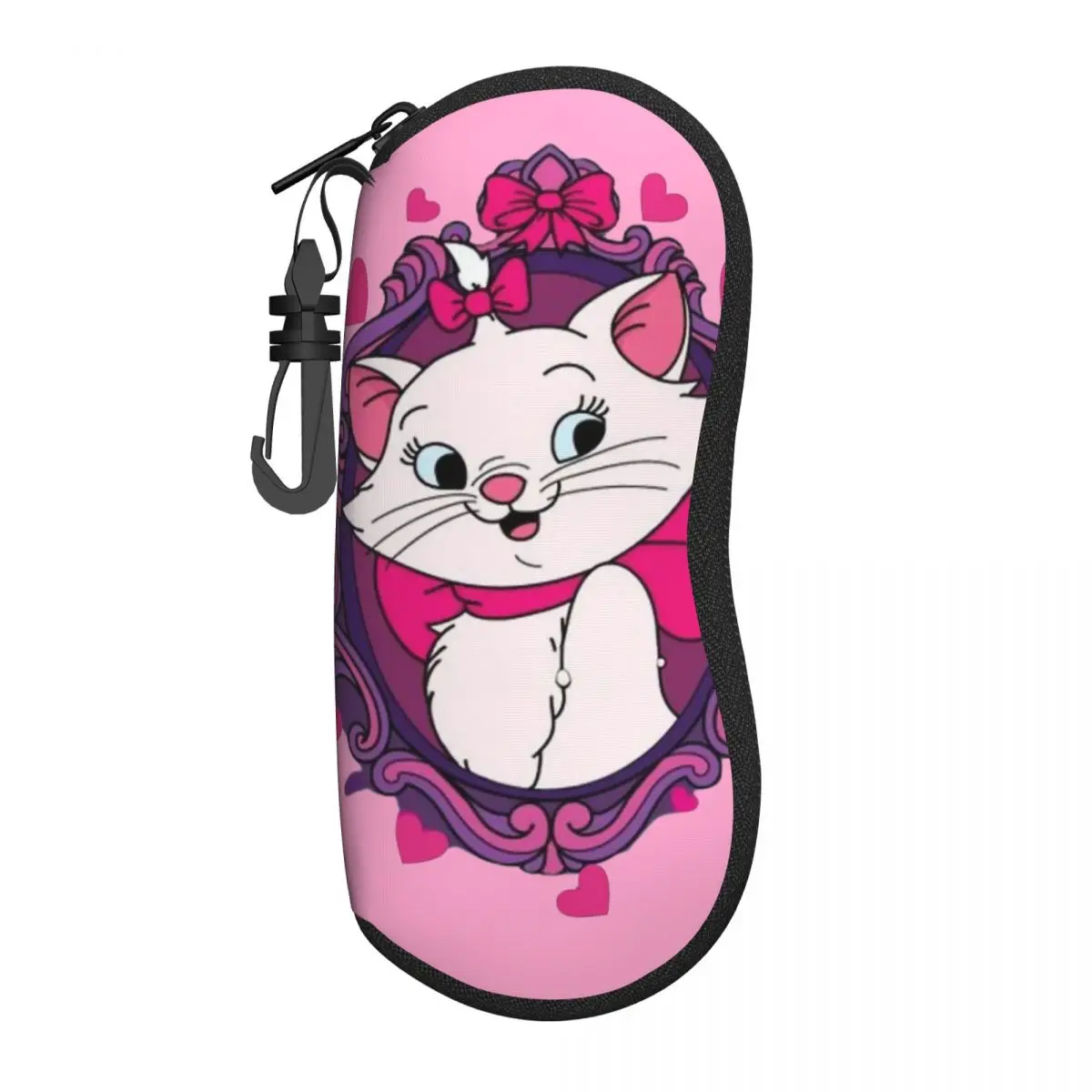 

Marie Cat Cute Kitty Glasses Case Portable Zipper Eyeglasses Box Office Eyewear Container