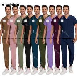 Wholesale Prices Pet Clinic Doctor Working Clothes Surgical Suit Nursing Scrubs Uniforms Men Multicolor Dentist Medical Workwear