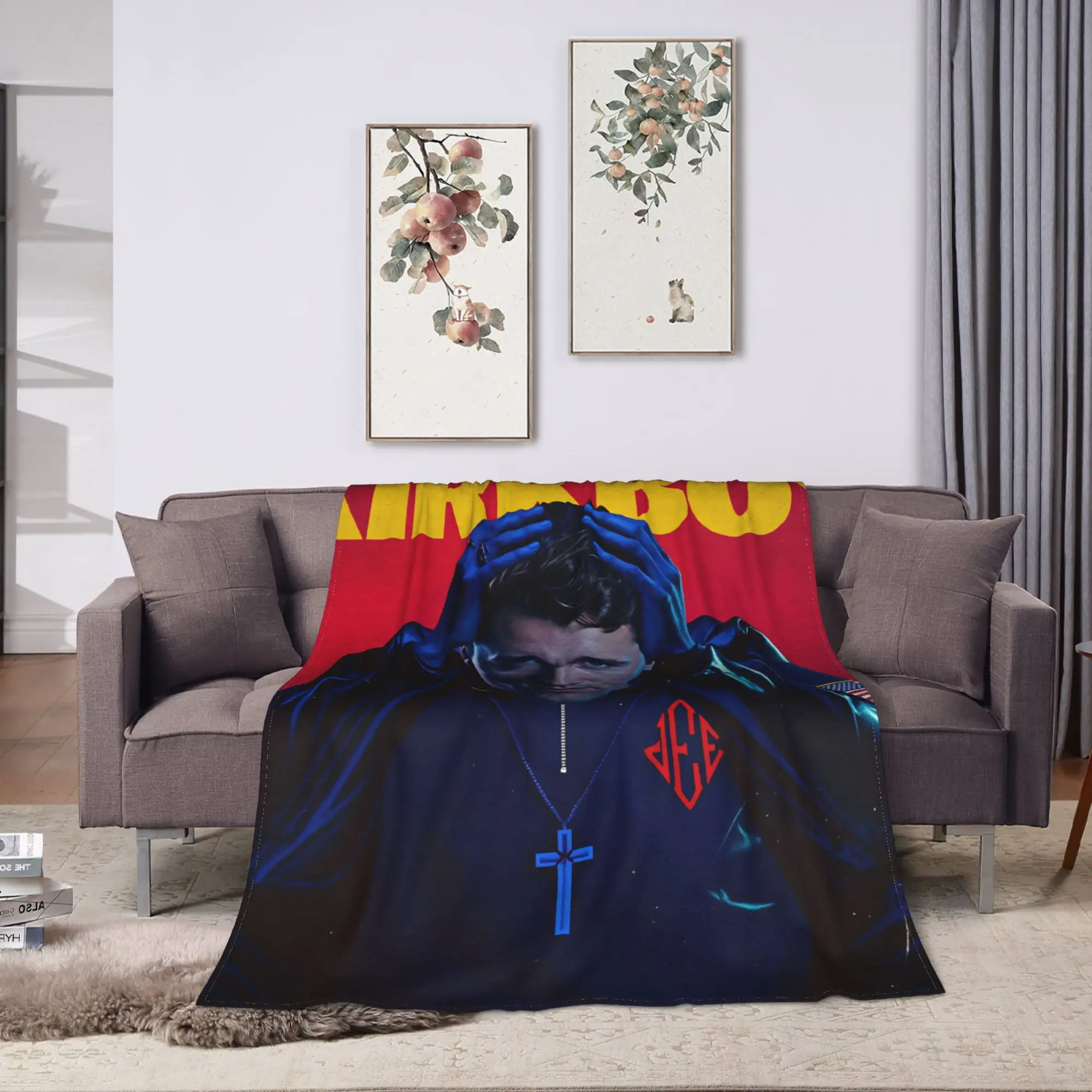 Charlie Kirk Kirkboy Rock Poster Style Meme Blankets Quality Cozy  Throw Blanket Winter Travel Car Living Room Funny Bedspread