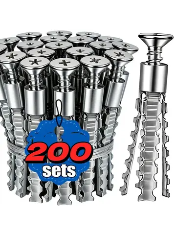 6/8mm Expansion Pipe for Hollow Walls Metal Expansion Screws Kit Self Tapping Screws Pipe Drilling Plug Fastener Bolt Anchors
