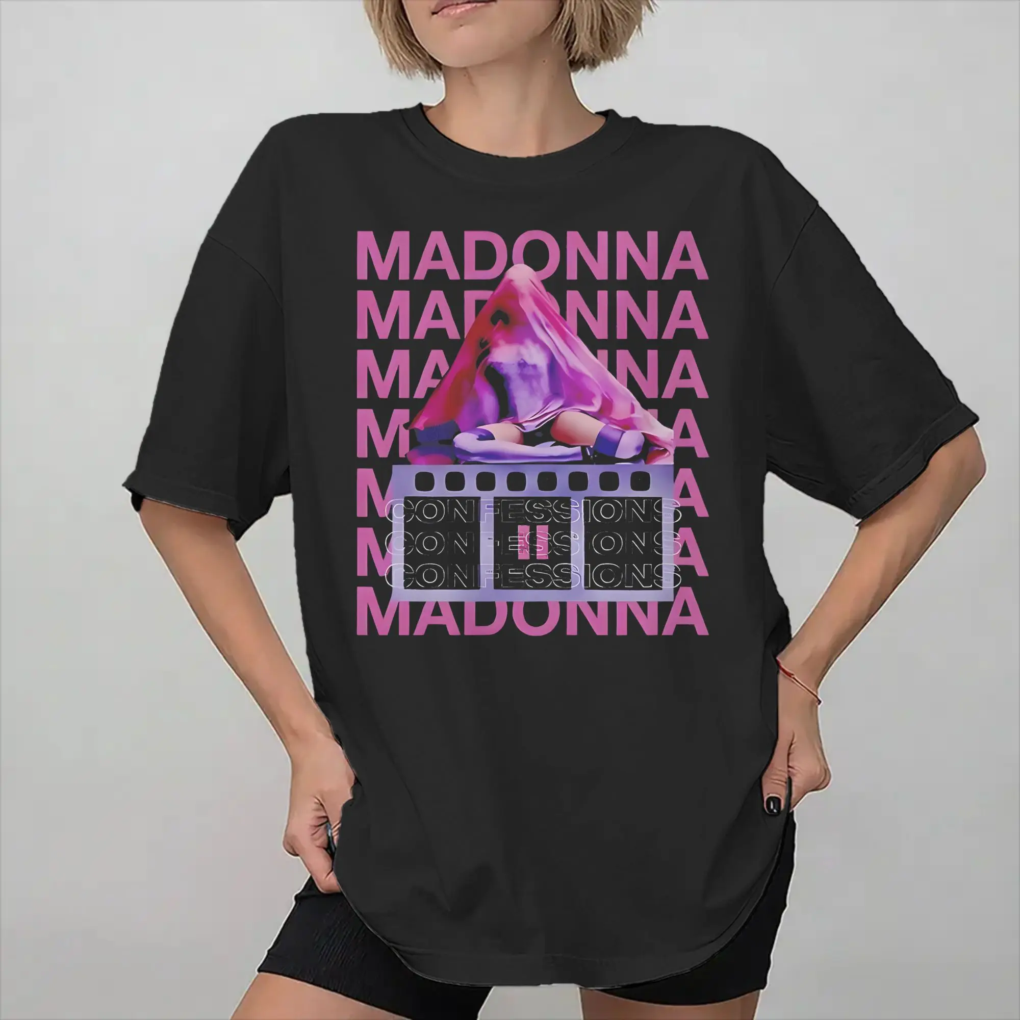 Madonnas CONFESSIONS II Tour 2026  Graphic Printed T Shirt for Men Women  Cotton  Tee Shirt Clothes