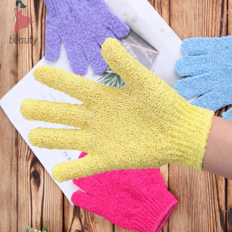 Guantes de baño de piezas para niños, toalla de ducha para el hogar, exfoliante, lavado corporal, toallita elástica, suministros de limpieza para la espalda, 1 ud.