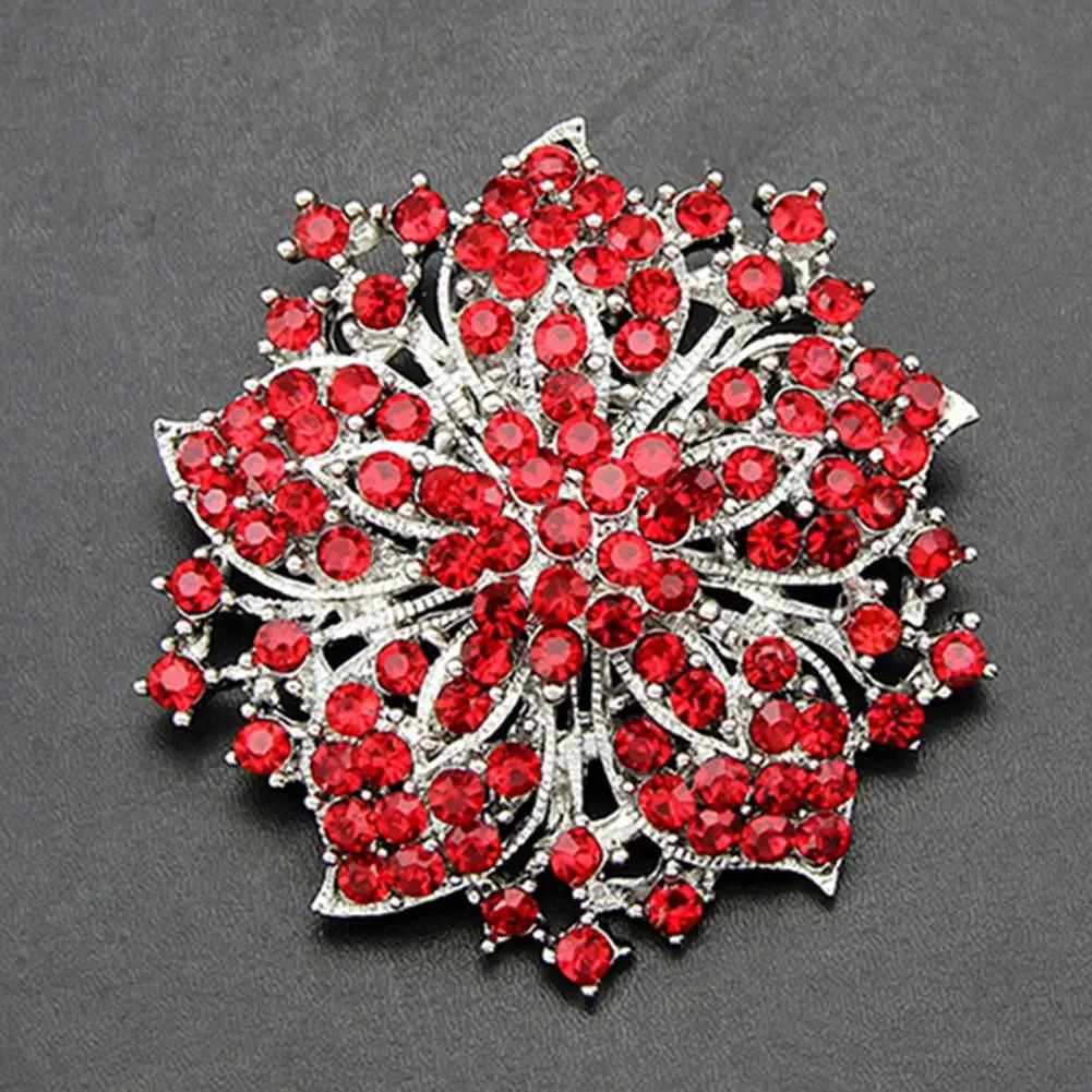 Rhinestone Vintage Flower Brooches For Women Wedding Brooch Dress Party Coat Elegant Crystal Flower Pins Brooches Blossom Brooch