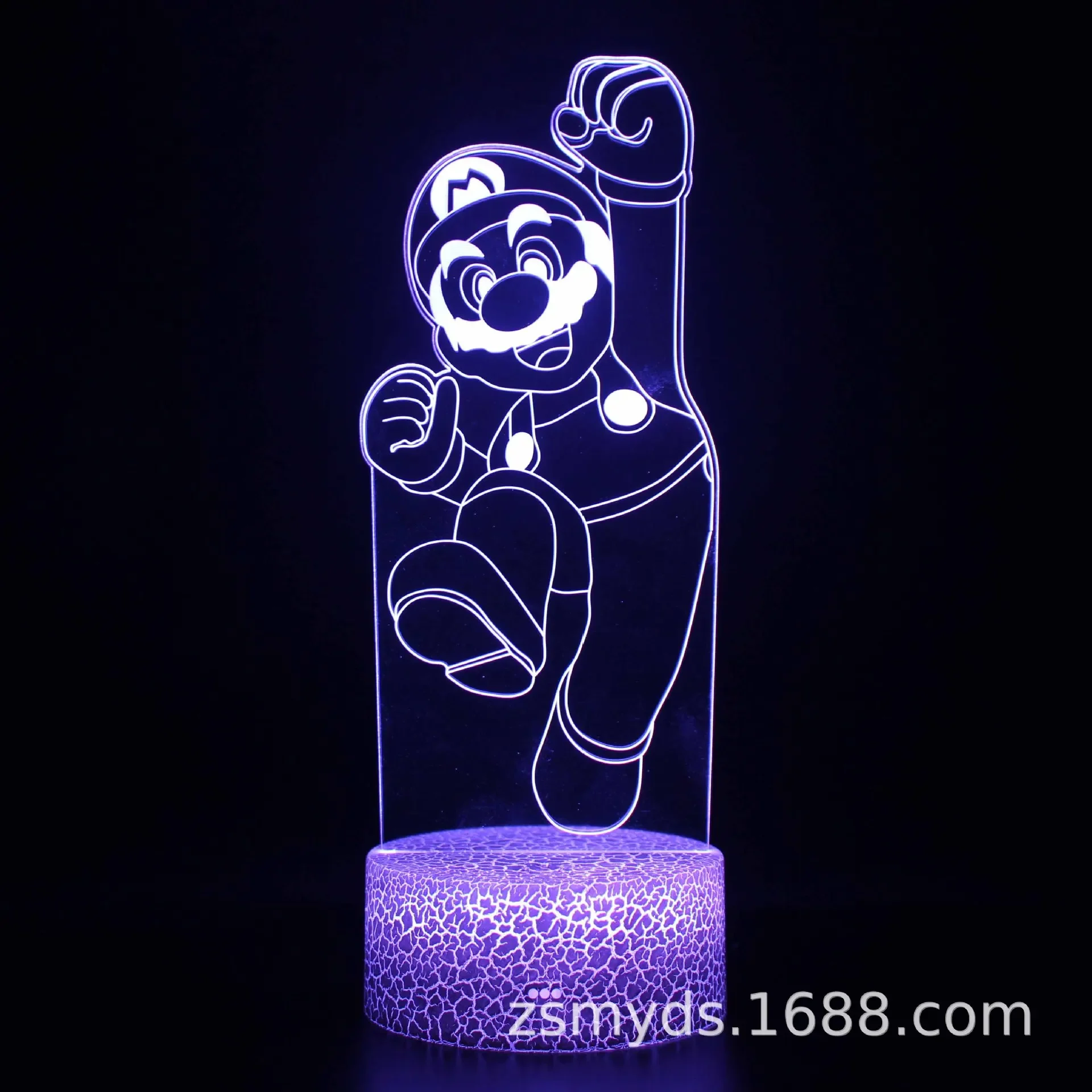 Super Mario Game Cartoon Mario Colorful Creative 3D Lamp Anime Figure LED Night Lamp Touch Table Lamp Ornaments Kids Toys Gifts