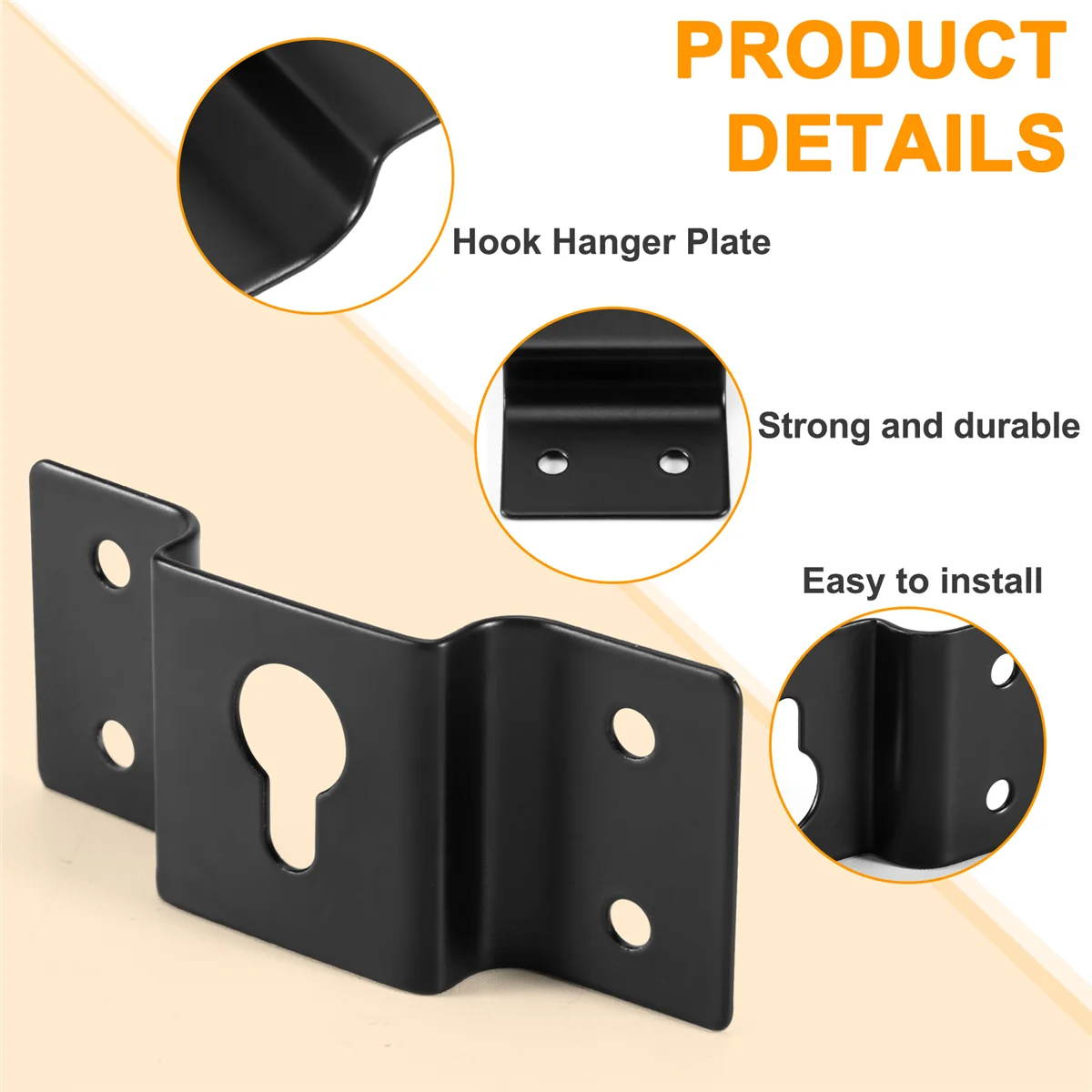 DIY Audio Sound Box Speaker Wall Mount Iron Hook Hanger Plate 5PCS