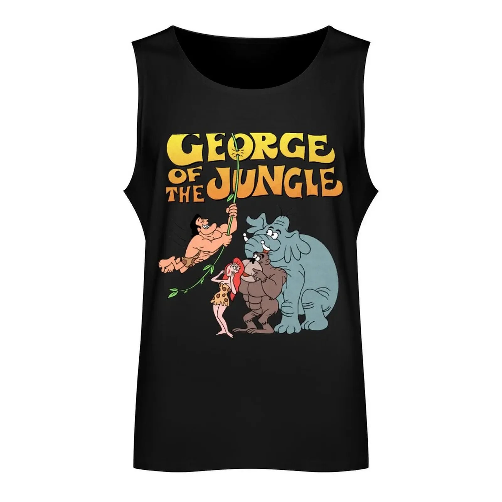 Tribute to Jay Ward George of the Jungle Characters Tank Top clothes for men summer singlets for men gym clothes man