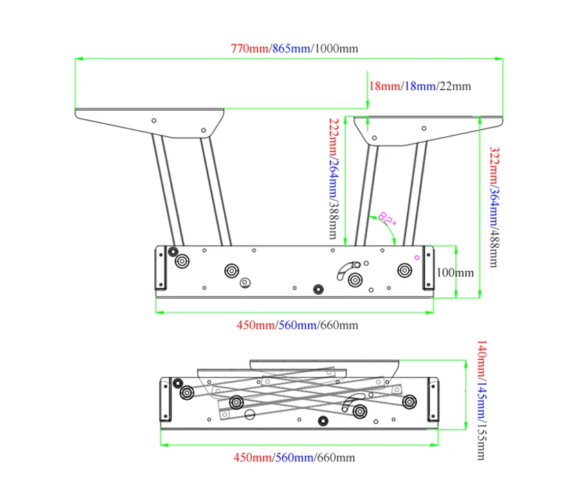 Imagem -05 - Mesa de Centro para Mesa de Jantar Suporte de Levantamento Hardware Core Mobiliário Inteligente Faça Você Mesmo Levantador de Mesa Mudo Desacelerar com Amortecimento