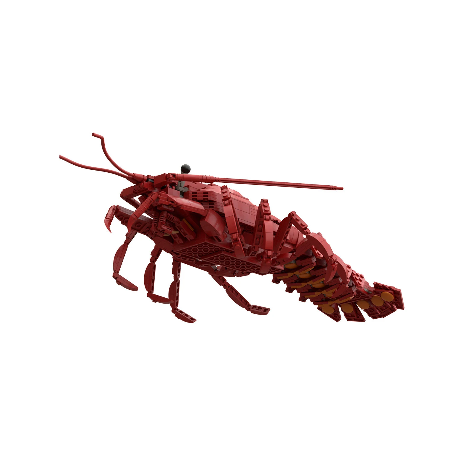 

MOC серии морских животных, строительный блок, креативные игрушки, суставы, подвижный большой краб-отшельник, большая модель морского краба для подарка ребенку