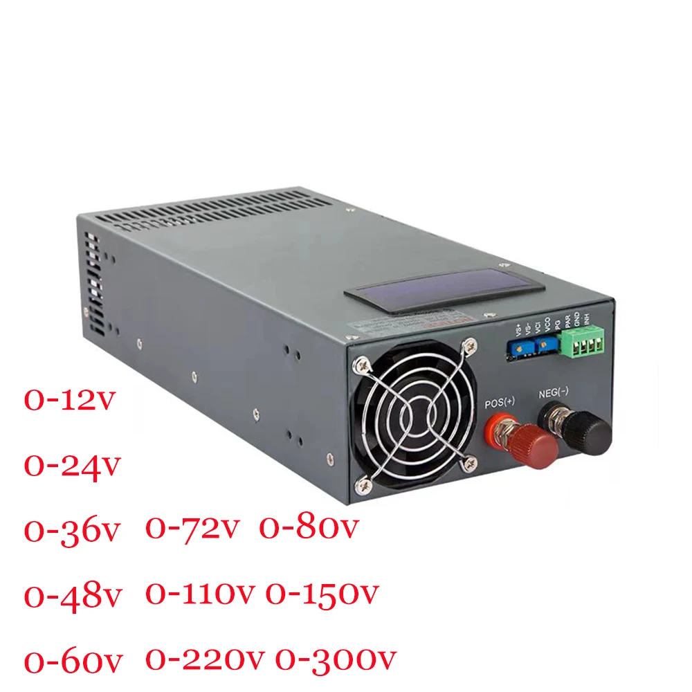 2000W Adjustable Switching Power Supply 12V 24V 36V 48V 60V 72V 110V 220V 160A 83V 55A 41A 33A 27A 25A 18A 9A CC CV 2000W