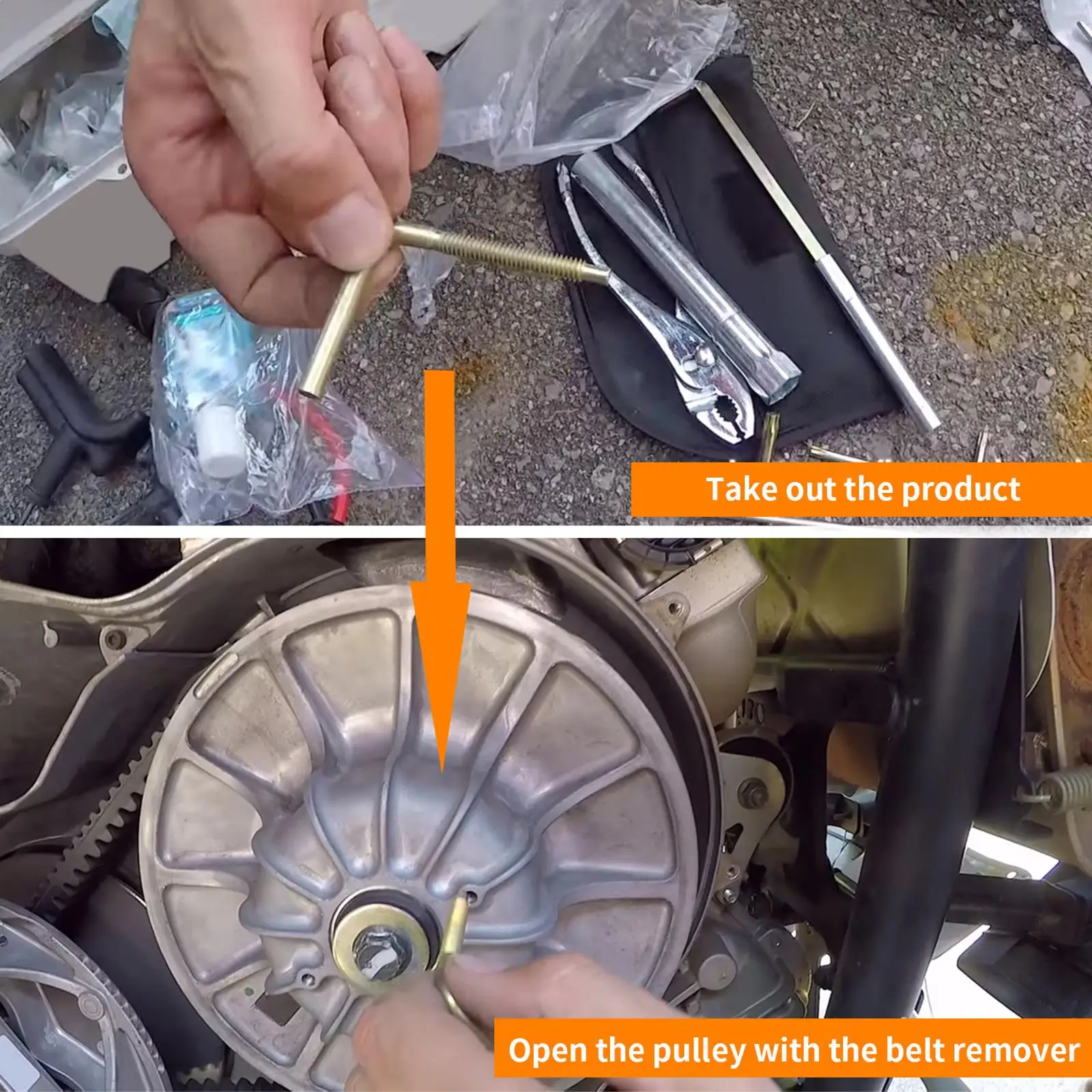 أداة إزالة مجموعة القابض 2875911 استبدال الصلب الذهبي لـ Polaris RZR RS1 Ranger Crew XP 1000