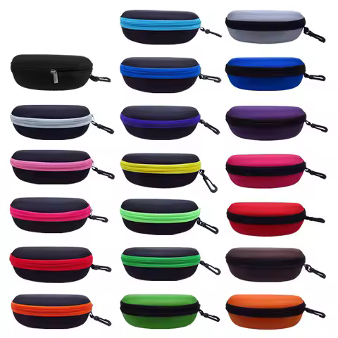 1PC Sunglasses Reading Glasses Carry Bag Hard Zipper Box Travel Pack Pouch Case New