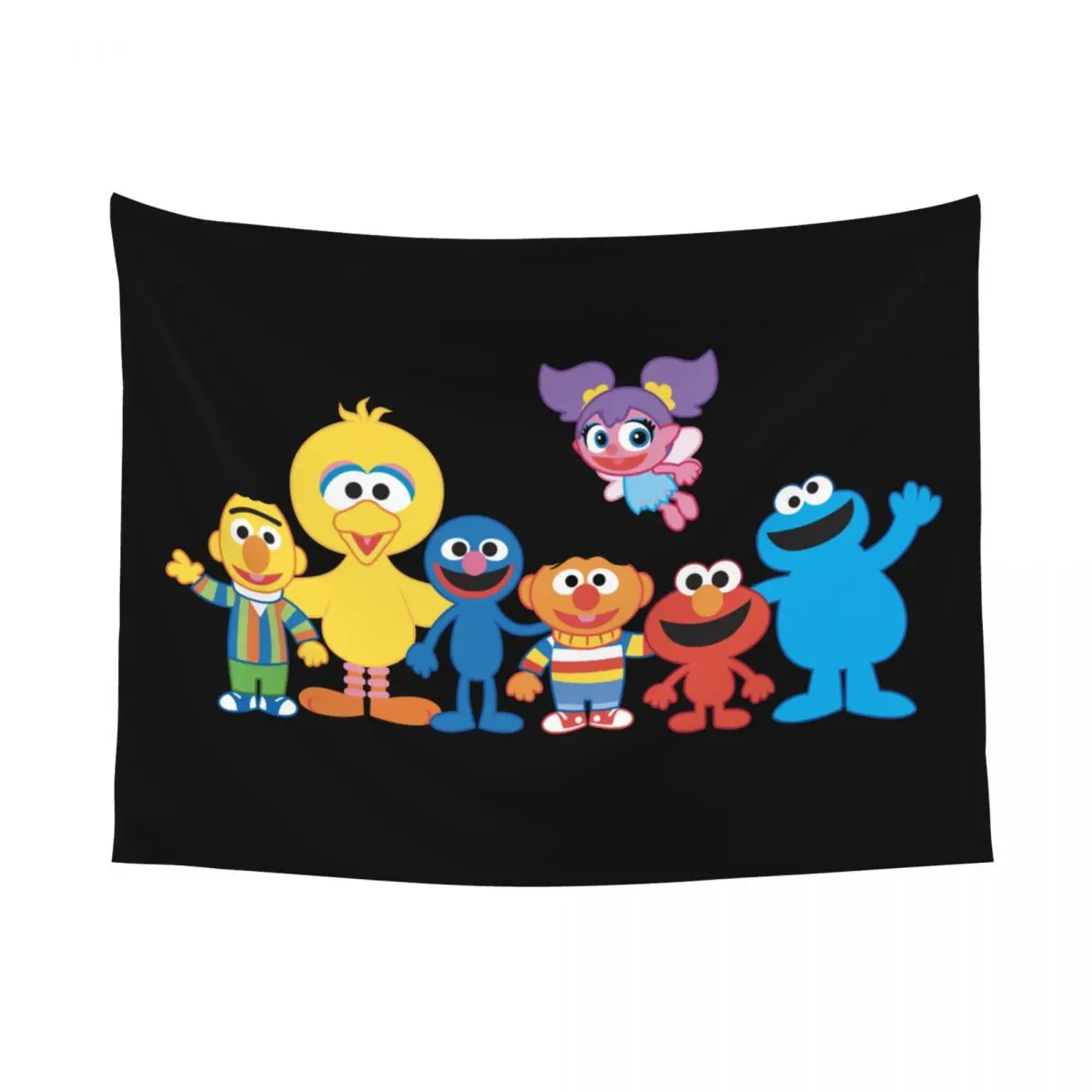 Custom Sesame Street Elmo Big Bird Tapestries for Living Room Cookie Monster Hippie Wall Hanging Tapestry Home Decoration